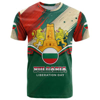 Bulgaria Liberation Day T Shirt with Shipka Monument and Tricolor Lion Graphic