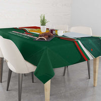 Bulgaria Liberation Day Tablecloth with Shipka Monument and Tricolor Lion Graphic