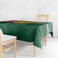 Bulgaria Liberation Day Tablecloth with Shipka Monument and Tricolor Lion Graphic