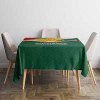 Bulgaria Liberation Day Tablecloth with Shipka Monument and Tricolor Lion Graphic