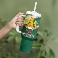 Bulgaria Liberation Day Tumbler With Handle with Shipka Monument and Tricolor Lion Graphic