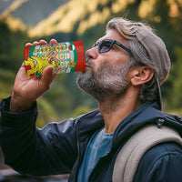 Bulgaria Lion 4 in 1 Can Cooler Tumbler Tricolor Flag, Folk Pattern and Proud Motto