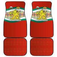 Bulgaria Lion Car Mats Tricolor Flag, Folk Pattern and Proud Motto