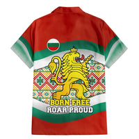 Bulgaria Lion Family Matching Mermaid Dress and Hawaiian Shirt Tricolor Flag, Folk Pattern and Proud Motto