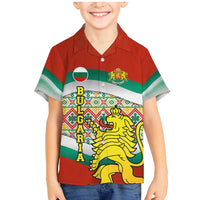 Bulgaria Lion Family Matching Mermaid Dress and Hawaiian Shirt Tricolor Flag, Folk Pattern and Proud Motto