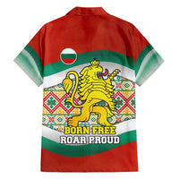 Bulgaria Lion Hawaiian Shirt Tricolor Flag, Folk Pattern and Proud Motto