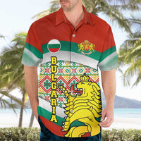 Bulgaria Lion Hawaiian Shirt Tricolor Flag, Folk Pattern and Proud Motto