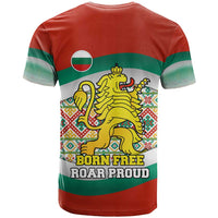Bulgaria Lion T Shirt Tricolor Flag, Folk Pattern and Proud Motto