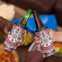 Bulgaria Folk Art 4 in 1 Can Cooler Tumbler with Traditional Embroidery and Floral Motifs