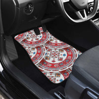 Bulgaria Folk Art Car Mats with Traditional Embroidery and Floral Motifs