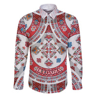 Bulgaria Folk Art Family Matching Off The Shoulder Long Sleeve Dress and Hawaiian Shirt with Traditional Embroidery and Floral Motifs