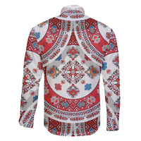Bulgaria Folk Art Family Matching Summer Maxi Dress and Hawaiian Shirt with Traditional Embroidery and Floral Motifs
