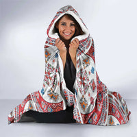 Bulgaria Folk Art Hooded Blanket with Traditional Embroidery and Floral Motifs