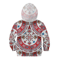 Bulgaria Folk Art Kid Hoodie with Traditional Embroidery and Floral Motifs