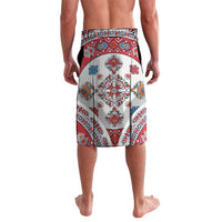 Bulgaria Folk Art Lavalava with Traditional Embroidery and Floral Motifs