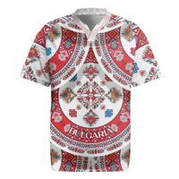 Bulgaria Folk Art Rugby Jersey with Traditional Embroidery and Floral Motifs