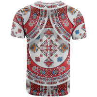 Bulgaria Folk Art T Shirt with Traditional Embroidery and Floral Motifs