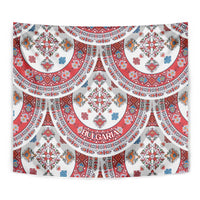 Bulgaria Folk Art Tapestry with Traditional Embroidery and Floral Motifs