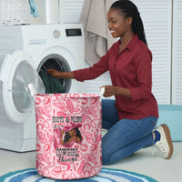 Black Cowgirl Laundry Basket Boots And Bling - Pink Leopard Western Diva Melanin