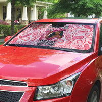 Black Cowgirl Auto Sun Shade Boots And Bling - Pink Leopard Western Diva Melanin