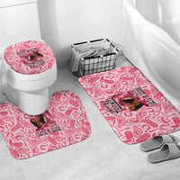 Black Cowgirl Bathroom Set Boots And Bling - Pink Leopard Western Diva Melanin