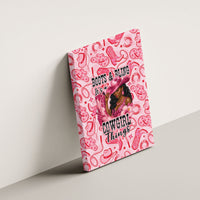 Black Cowgirl Canvas Wall Art Boots And Bling - Pink Leopard Western Diva Melanin