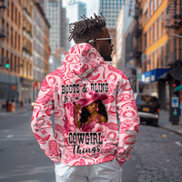 Black Cowgirl Hoodie Boots And Bling - Pink Leopard Western Diva Melanin