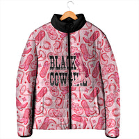 Black Cowgirl Padded Jacket Boots And Bling - Pink Leopard Western Diva Melanin