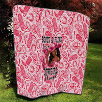 Black Cowgirl Quilt Boots And Bling - Pink Leopard Western Diva Melanin