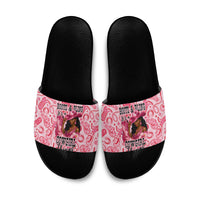 Black Cowgirl Slide Sandals Boots And Bling - Pink Leopard Western Diva Melanin
