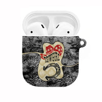 Black Cowgirl Lasso Horseshoe AirPods Case Vintage Retro Leopard Animal