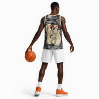 Black Cowgirl Lasso Horseshoe Basketball Jersey Vintage Retro Leopard Animal