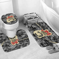 Black Cowgirl Lasso Horseshoe Bathroom Set Vintage Retro Leopard Animal