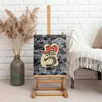 Black Cowgirl Lasso Horseshoe Canvas Wall Art Vintage Retro Leopard Animal