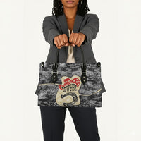 Black Cowgirl Lasso Horseshoe Leather Bag Vintage Retro Leopard Animal