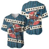 Bill Pickett Black Cowboy Baseball Jersey Western American Heritage - Grunge Stars And Stripes