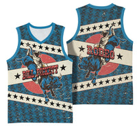 Bill Pickett Black Cowboy Basketball Jersey Western American Heritage - Grunge Stars And Stripes