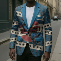 Bill Pickett Black Cowboy Blazer Western American Heritage - Grunge Stars And Stripes