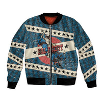 Bill Pickett Black Cowboy Bomber Jacket Western American Heritage - Grunge Stars And Stripes