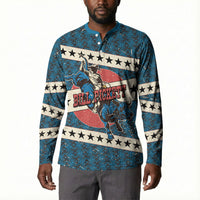 Bill Pickett Black Cowboy Button Sweatshirt Western American Heritage - Grunge Stars And Stripes