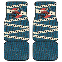 Bill Pickett Black Cowboy Car Mats Western American Heritage - Grunge Stars And Stripes