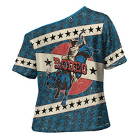 Bill Pickett Black Cowboy Cross Shoulder Shirt Western American Heritage - Grunge Stars And Stripes