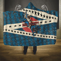 Bill Pickett Black Cowboy Hooded Blanket Western American Heritage - Grunge Stars And Stripes