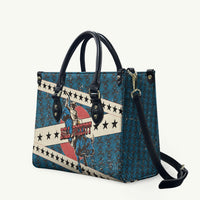 Bill Pickett Black Cowboy Leather Bag Western American Heritage - Grunge Stars And Stripes