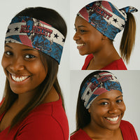 Bill Pickett Black Cowboy Neck Gaiter Western American Heritage - Grunge Stars And Stripes
