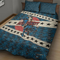 Bill Pickett Black Cowboy Quilt Bed Set Western American Heritage - Grunge Stars And Stripes