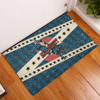 Bill Pickett Black Cowboy Rubber Doormat Western American Heritage - Grunge Stars And Stripes