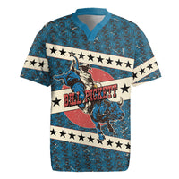 Bill Pickett Black Cowboy Rugby Jersey Western American Heritage - Grunge Stars And Stripes
