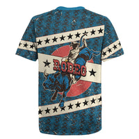 Bill Pickett Black Cowboy Rugby Jersey Western American Heritage - Grunge Stars And Stripes