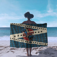 Bill Pickett Black Cowboy Sarong Western American Heritage - Grunge Stars And Stripes
